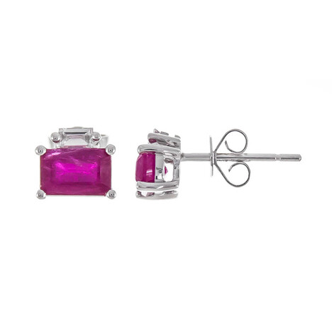 Pendientes en oro con Rubí de Mozambique (CIRARI)