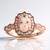Bague en argent et Morganite du Brésil