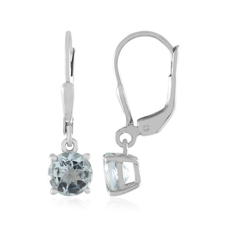 Brasilianischer Aquamarin-Silberohrringe