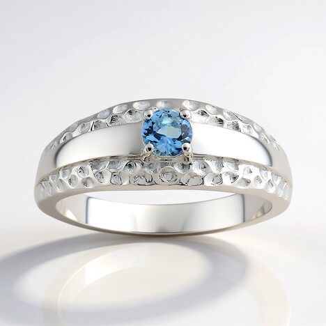 Anello in argento con Acquamarina del Mozambico (Pallanova)