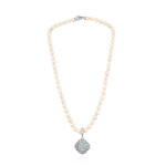 Zilveren halsketting met hemel-blauwe topaasstenen