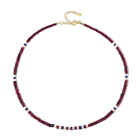 Edelstein-Silberhalskette (Riya)