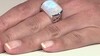 Anillo en plata con Piedra de Luna arcoíris (Ornaments by de Melo)