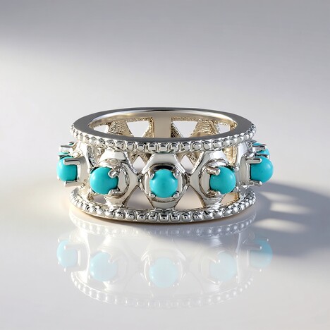 Anello in argento con Turchese Sleeping Beauty