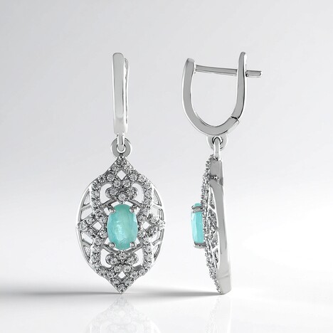 Orecchini in argento con Grandidierite