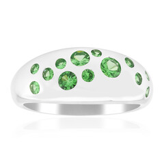 Anello in argento con Tsavorite AAA del Kenia