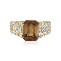 Kanariengelber Zirkon-Goldring (de Melo)
