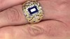 Zilveren ring met een kobaltblauwe spinel (Gems en Vogue)
