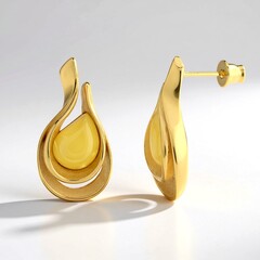 Orecchini in argento con Ambra Milky Baltica (dagen)