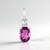 Ciondolo in argento con Fluorite Rosa