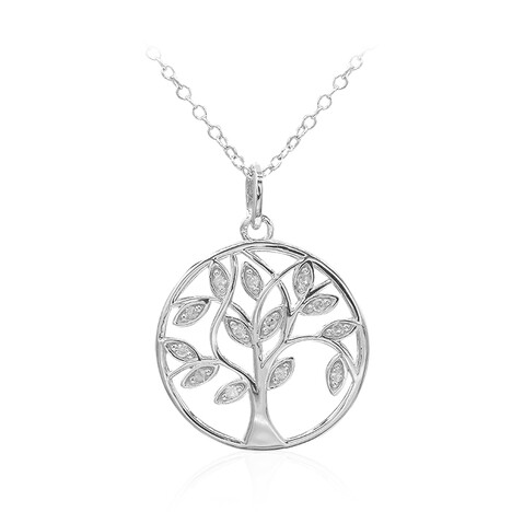 Collar en plata con Diamante I3 (I)