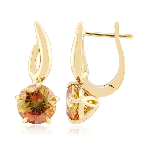 Orecchini in oro con Sfalerite