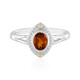 Anello in argento con Citrino Madeira (Granulieren)