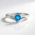 Anello in argento con Apatite Blu Neon