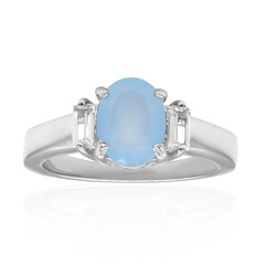 Anello in argento con Calcedonio Acqua