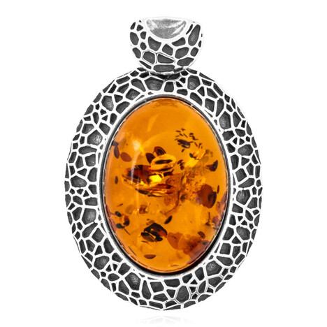 Baltischer Bernstein-Silberanhänger (dagen)