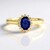 Anello in argento con Zaffiro Blu del Madagascar