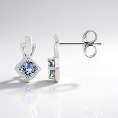 Orecchini in argento con Tanzanite (non riscaldata)
