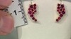 Pendientes en plata con Espinela roja noble (de Melo Essence)