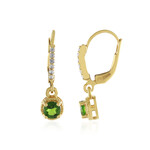 Orecchini in argento con Diopside Russo