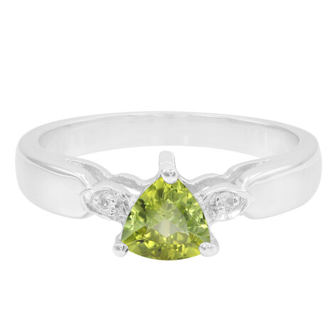 Anillo en plata con Turmalina cuprífera