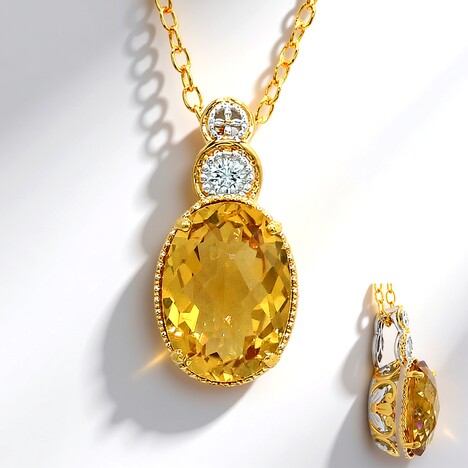 Collana in argento con Citrino (Gems en Vogue)