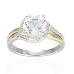 White Topaz Silver Ring (Adela Silber)