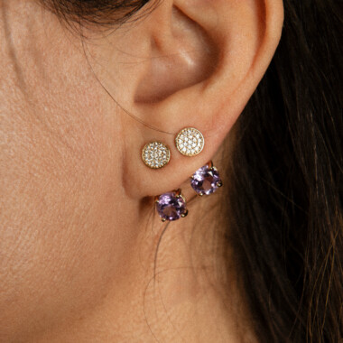 Amethyst-Silberohrringe (M de Luca)