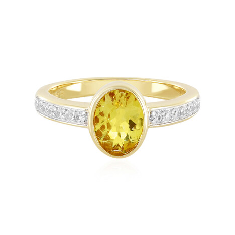 Anello in argento con Apatite Dorata