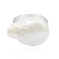 Zilveren ring met een zoetwater kweekparel (TPC)