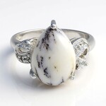 Anello in argento con Agata Dendritica