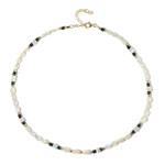 Zilveren halsketting met Welo-opalen