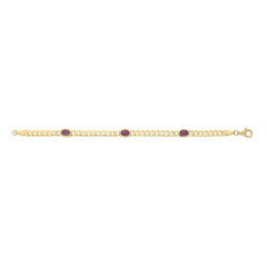 Burmesischer Rubin-Silberarmband