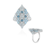 Anello in argento con Topazio Blu Cielo