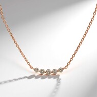 Collier en argent et Diamant rose de France VS1 d'Argyle (Annette)