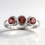 Bague en argent et Tourmaline rose du Brésil  (Pallanova)