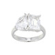 Bague en argent et Topaze blanche