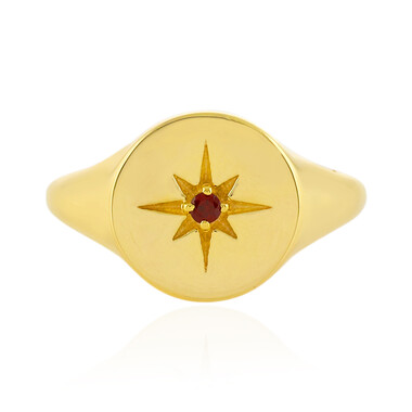 Champagner-Zirkon-Silberring