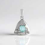 Ciondolo in argento con Smeraldo Color Paraiba (SAELOCANA)
