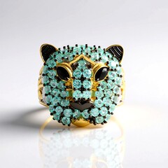 Anello in argento con Spinello Nero (Gems en Vogue)