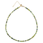 Collana in argento con Serpentino