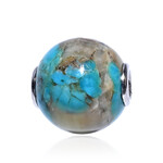 Zilveren hanger met een Turquoise mozaïek (MONOSONO COLLECTION)