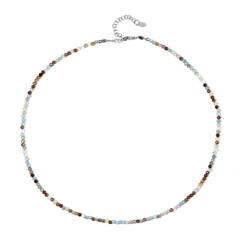 Collana in argento con Zircone Cognac