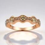 Anello in oro con Diamante Rose de France SI1 di Argyle (Annette)