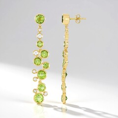 Orecchini in argento con Peridoto (de Melo Essence)