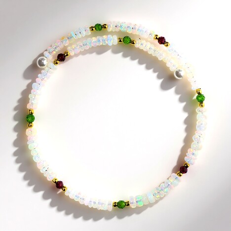 Bracciale in acciaio con Opale di Welo (Riya)