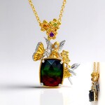 Collana in argento con Ammolite (Gems en Vogue)