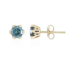 Himmelblauer I2 Brillant-Goldohrringe (SUHANA)