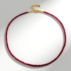 Collana in argento con Rubino del Madagascar