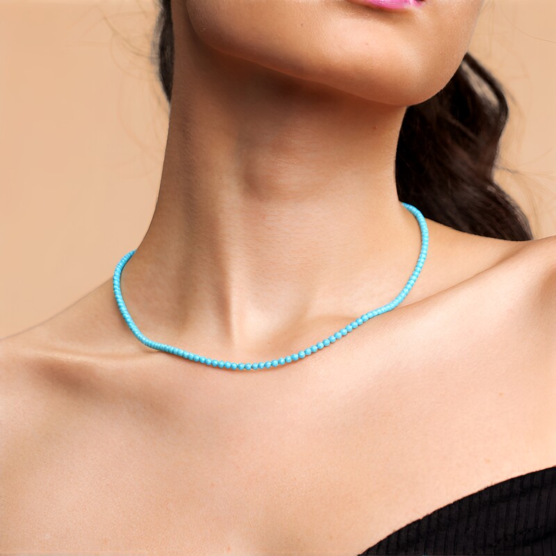 Sky Blue Topaz Silver Necklace